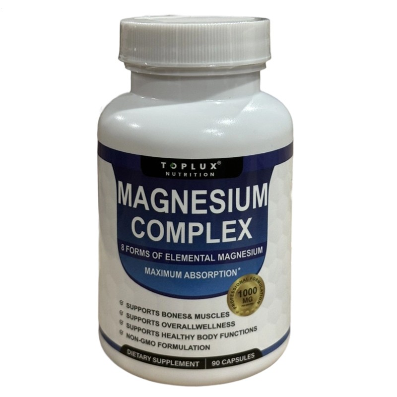 Toplux Nutrition Magnesium Complex 1000mg Supports 8 Elemental Magnesium
