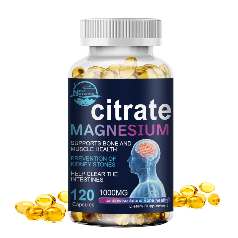 Magnesium Citrate Supplements 1000mg – High Strength Magnesium Capsules Vegan