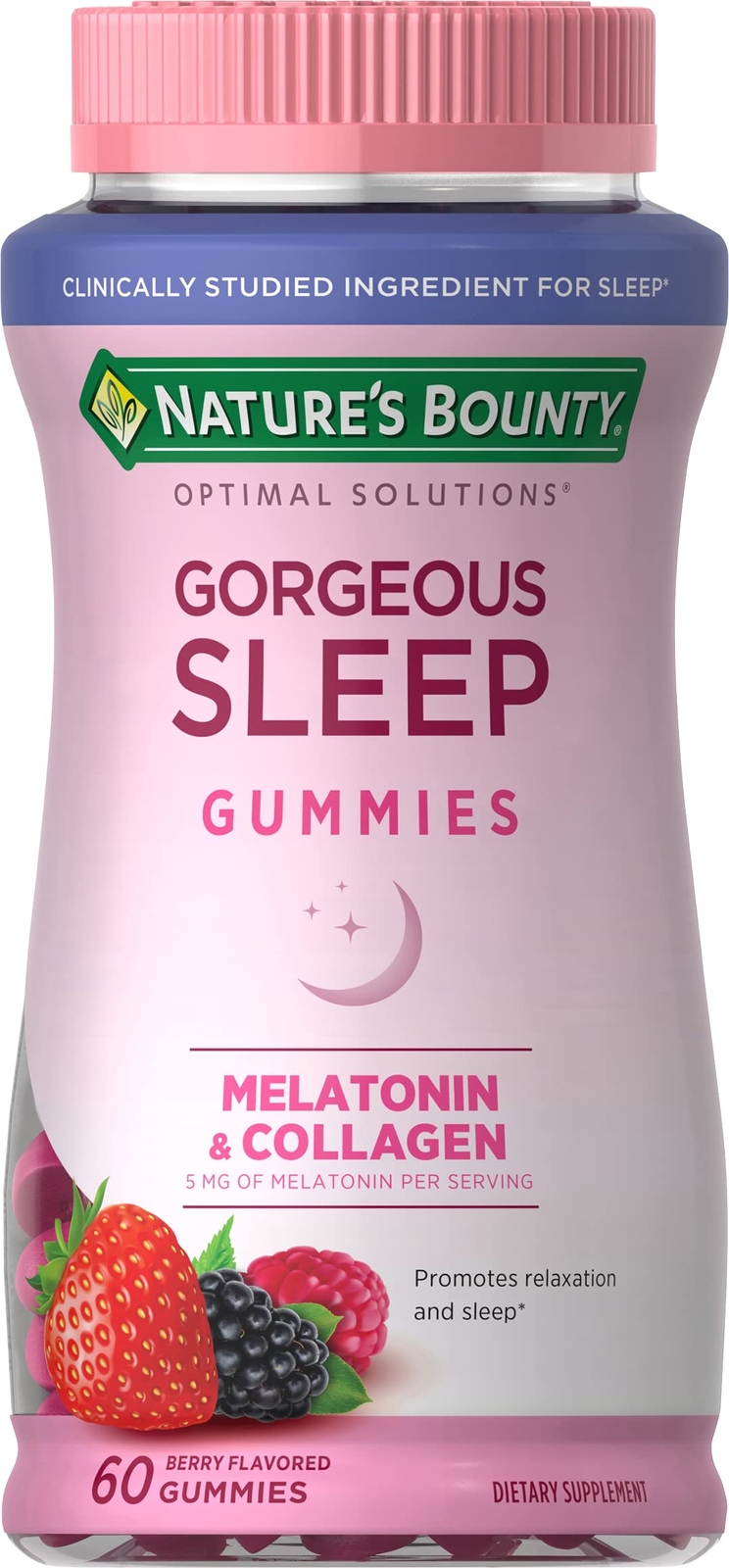 Nature’s Bounty Optimal Solutions Gorgeous Sleep Melatonin 5mg Gummies with