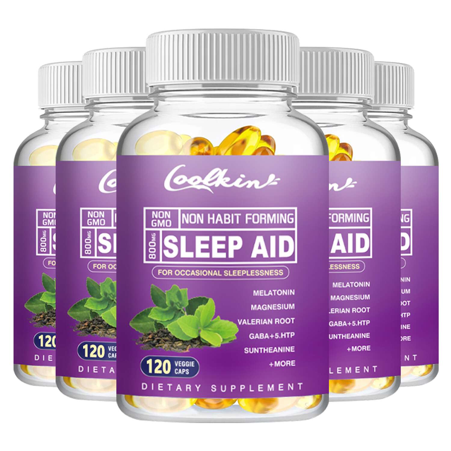 Sleep Aid – Melatonin, Lemon Balm, Passionflower,Valerian Root, 5-HTP, Chamomile