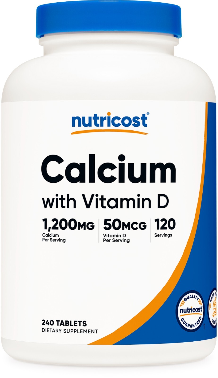 Nutricost’s Calcium with Vitamin D3, 240 Tablets – Gluten Free, Non-GMO