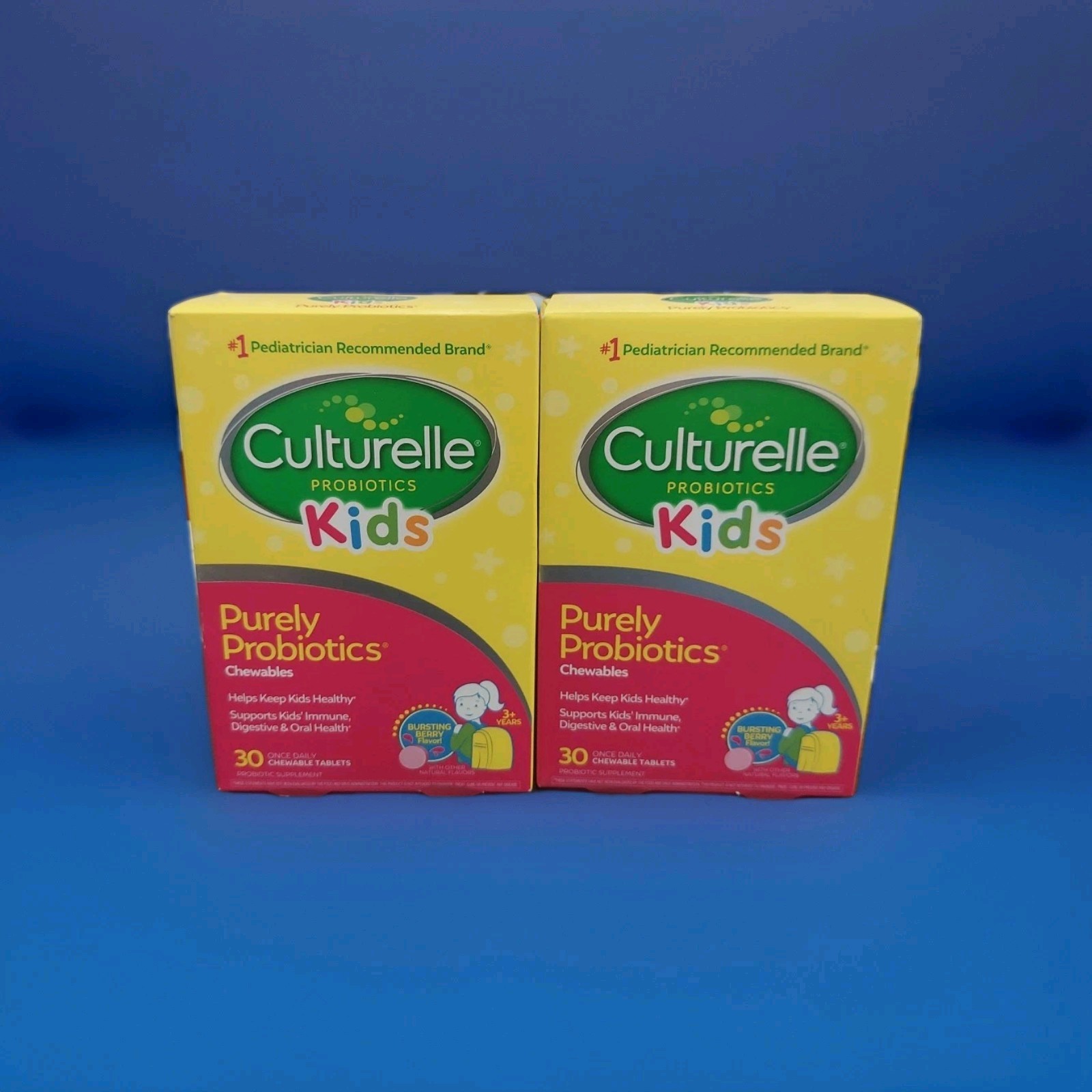 2 Pk: Culturelle Kids Chewable Daily Probiotic for Kids 30ct ea Exp. 3/26