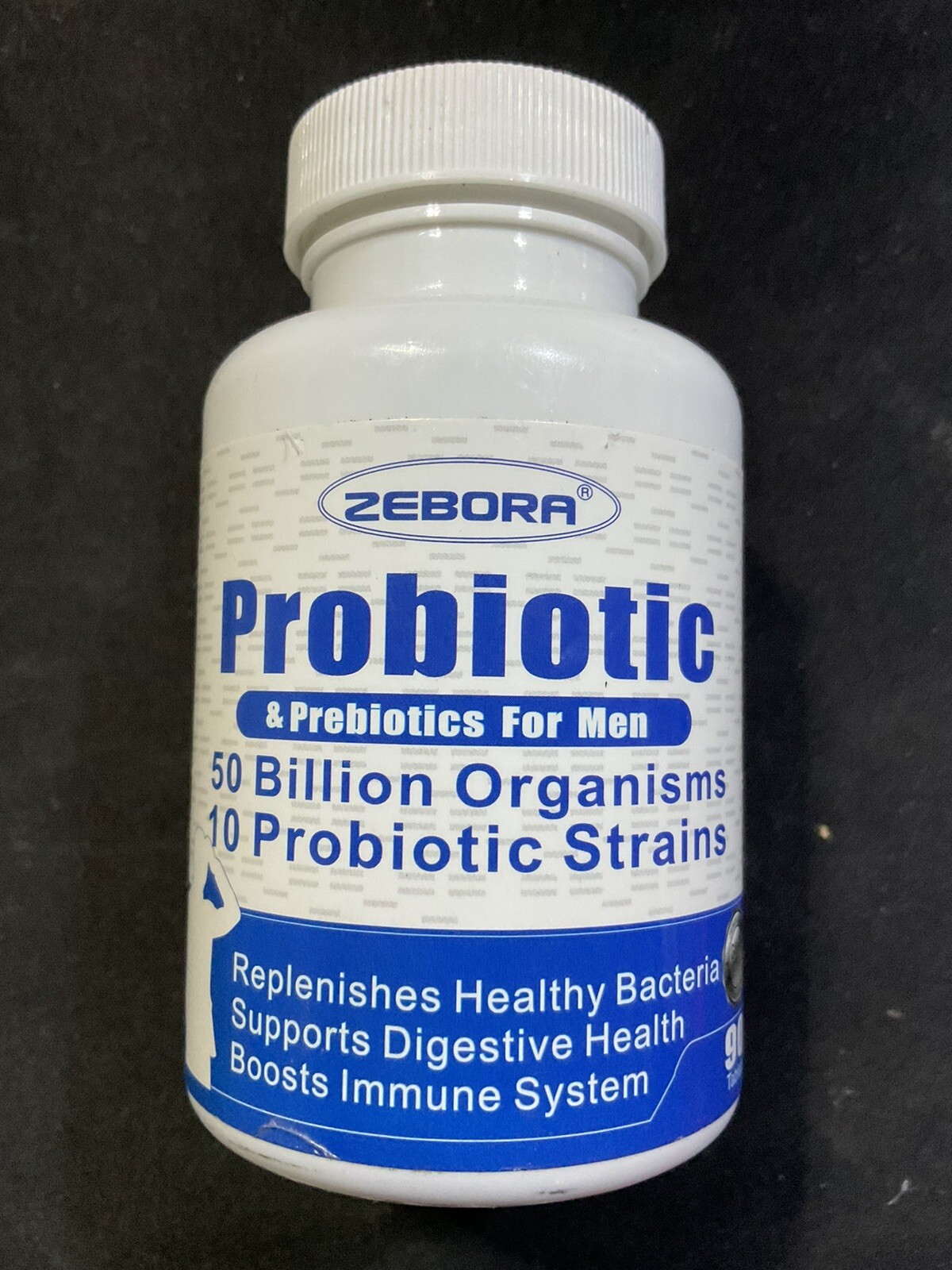 ZEBORA Probiotics w/ Prebiotics Fiber 50 Billion CFUs + 10 Probiotics Strains