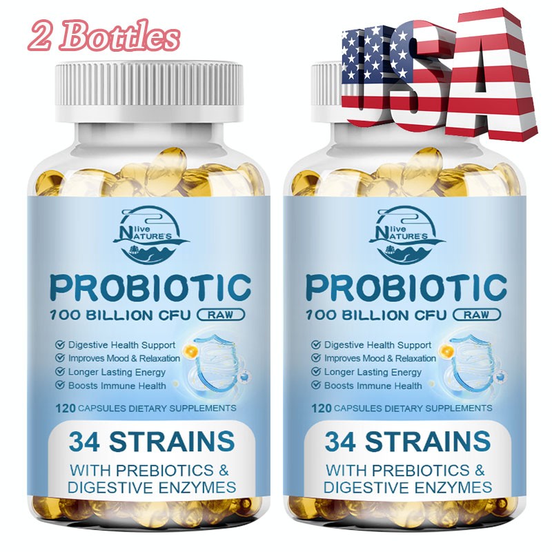 Probiotics 100 Billion CFU Potency Digestive Immune Health 240 Capsules