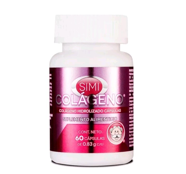 SIMI Colageno Hidrolizado Para Cabello, Piel Y Uñas. 60 Capsulas 500 Mg