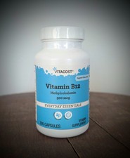 Vitacost Vitamin B12 (Methylcobalamin) 500mcg 300 Capsules