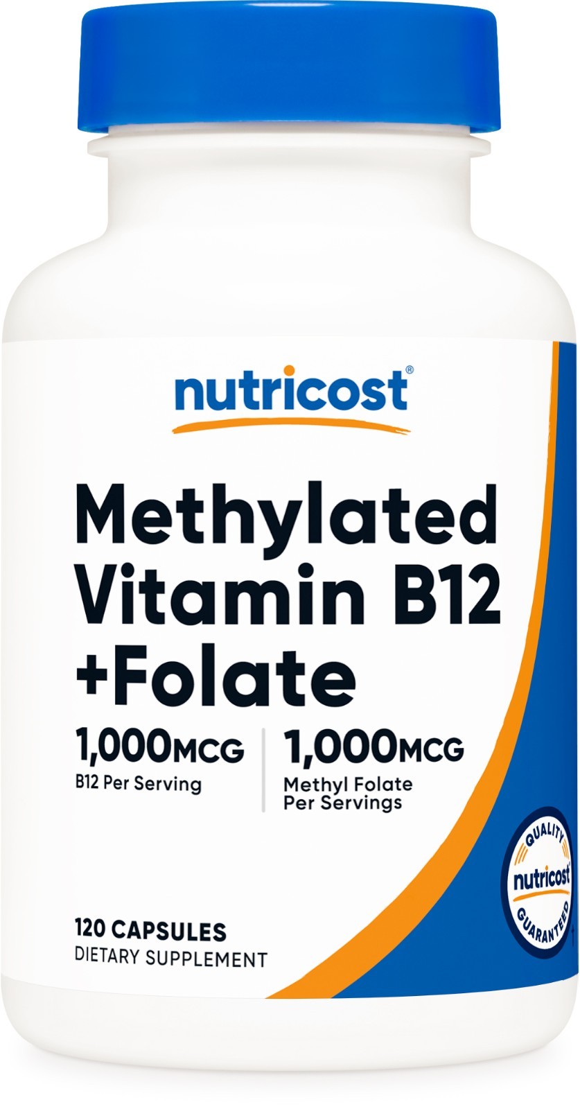 Nutricost Methylated Vitamin B12 + Folate Supplement (2,000 mcg) 120 Capsules