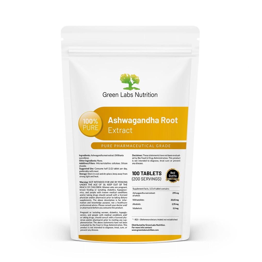 Ashwagandha Root Extract Tablets – Stress Relief, Relaxation & Adaptogen Support