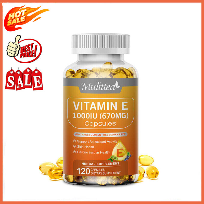 Vitamin E 1000 Iu 670mg Capsules – Supports Skin, Hair, Immune and Eye Health