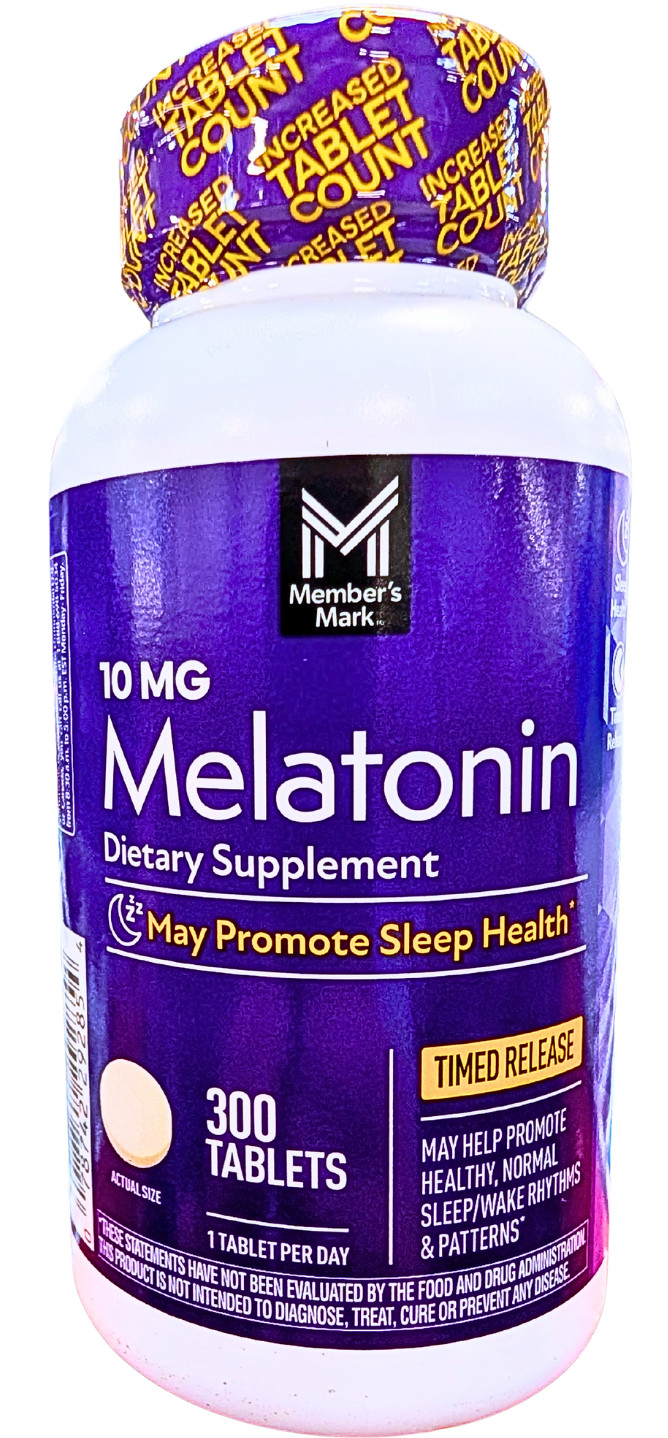 Member’s Mark Timed-Release Melatonin Tablets 10 mg 300 Ct EXP 11/2027