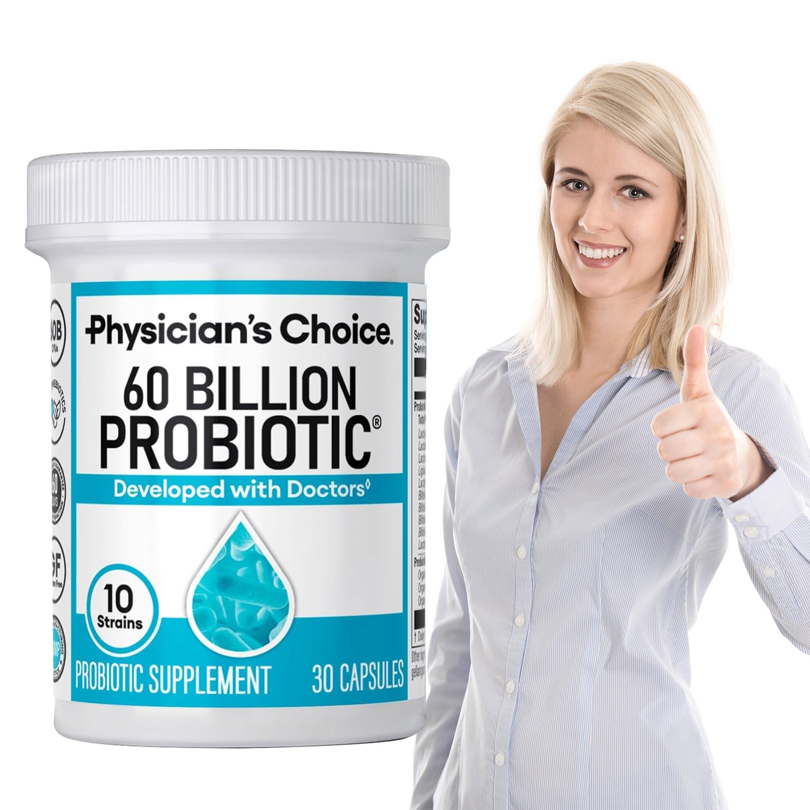 Physician’s Choice Probiotics 60 Billion CFU-Digestive,Intestinal,Immune Support