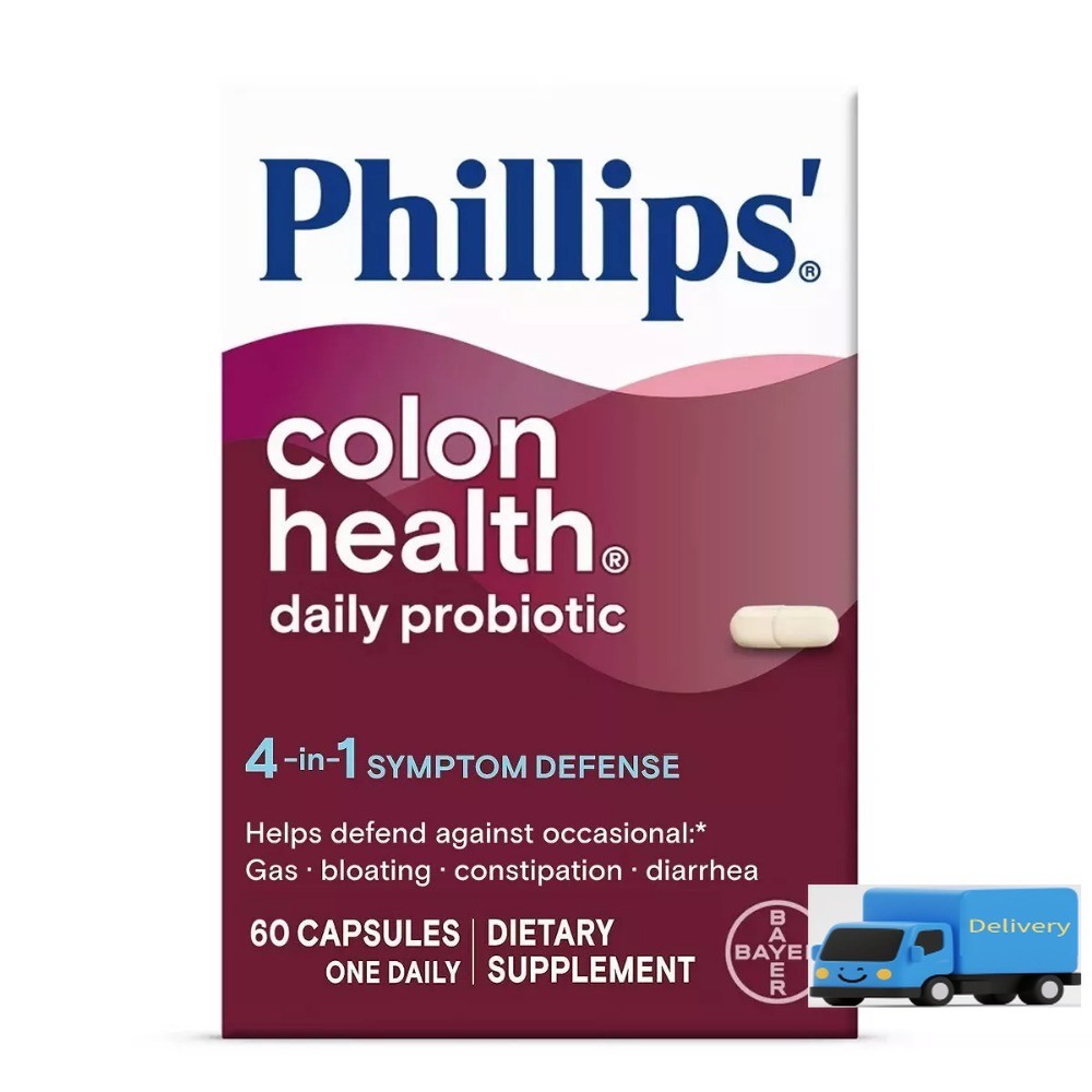Phillips’ Probiotic Colon Health Digestive Health Daily Supplement Capsules 60ct