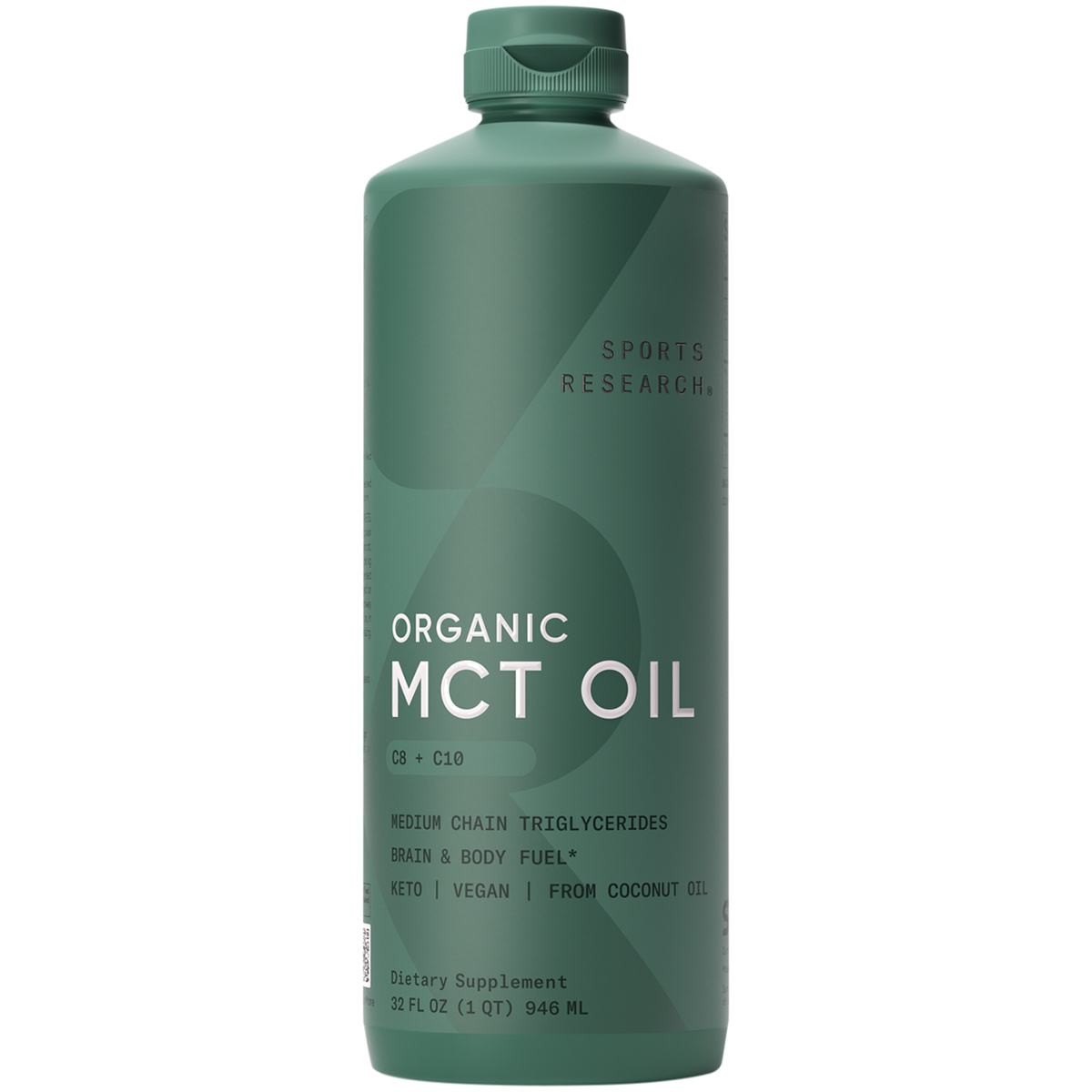100% Organic MCT Oil – Keto & Vegan MCTs C8, C10 from Coconuts – Flavorless Oil