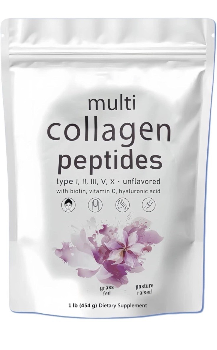 Multi Collagen Peptides Powder 1 lb Hydrolyzed Protein Peptide Type I,II,III,V,X