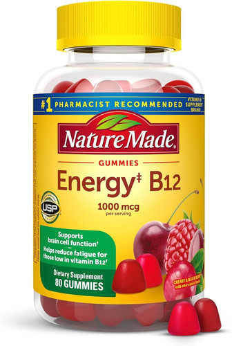 Nature Made Energy B12 1000 mcg, Dietary Supplement for 80 Count (Pack of 1)