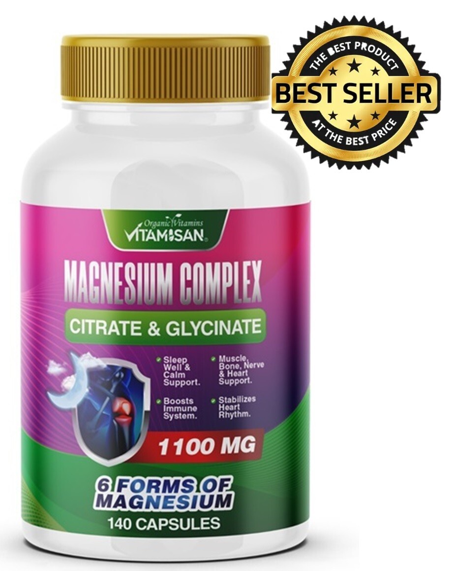 Magnesium Complex Supplement Magnesium Glycinate Citrate Malate Oxide 140