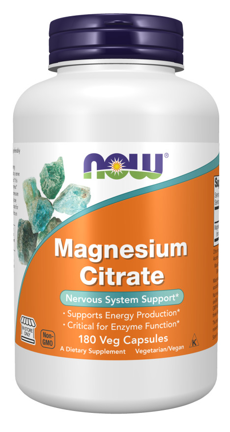 Now Foods Magnesium Citrate 2667mg 180 CapsGMP Quality Assured Magnesium 400mg