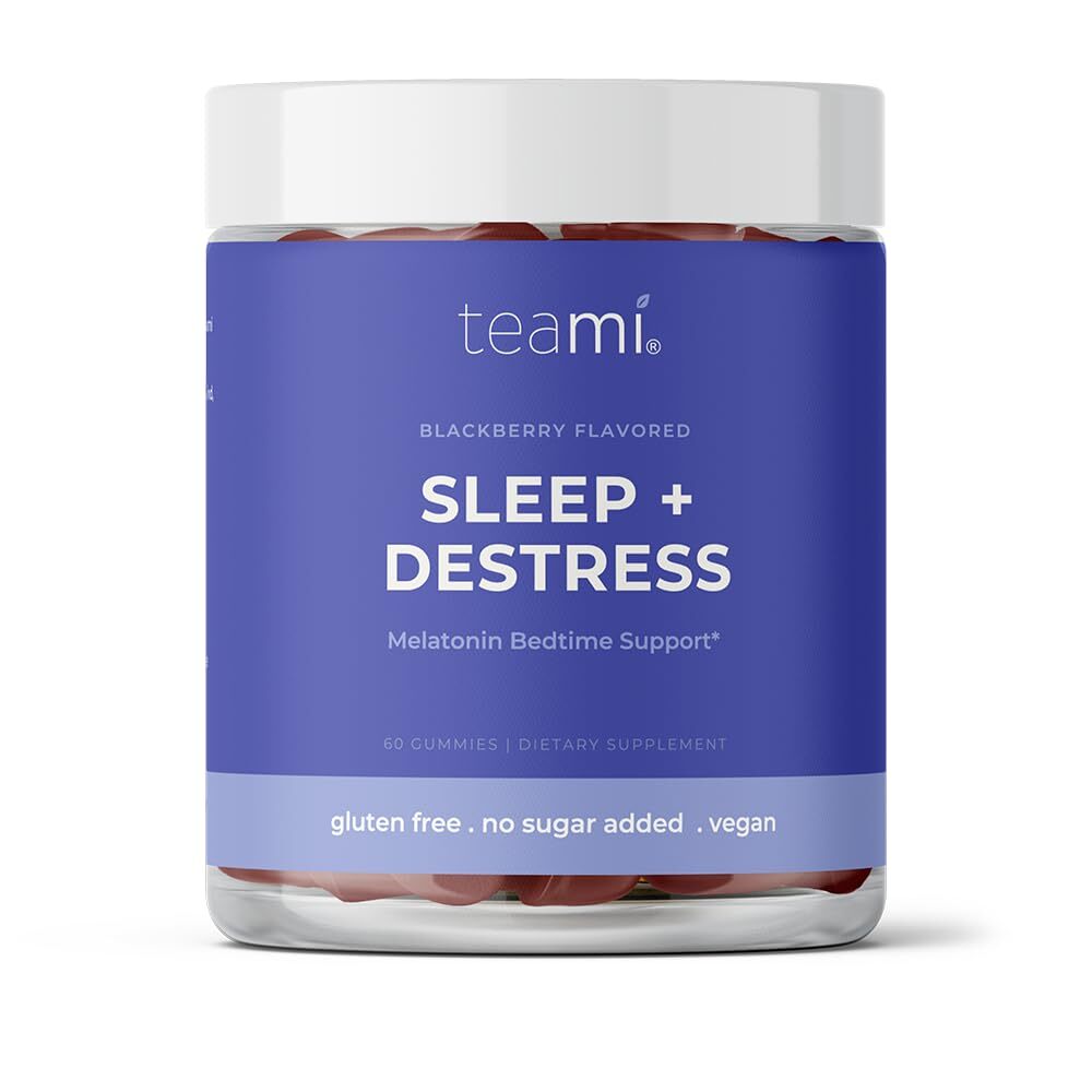 Teami Sleep + Destress, Melatonin Bedtime Support Gummy Vitamin
