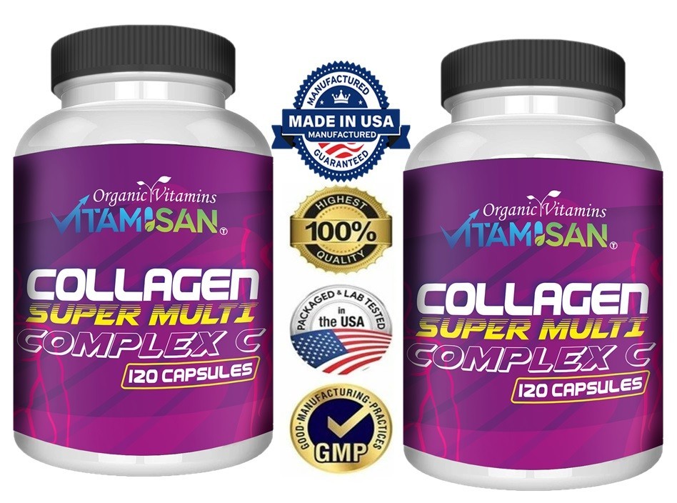 240 COLLAGEN CAPSULES Vitamin C skin nail bones joint support COLLAGEN  HAIR CAP