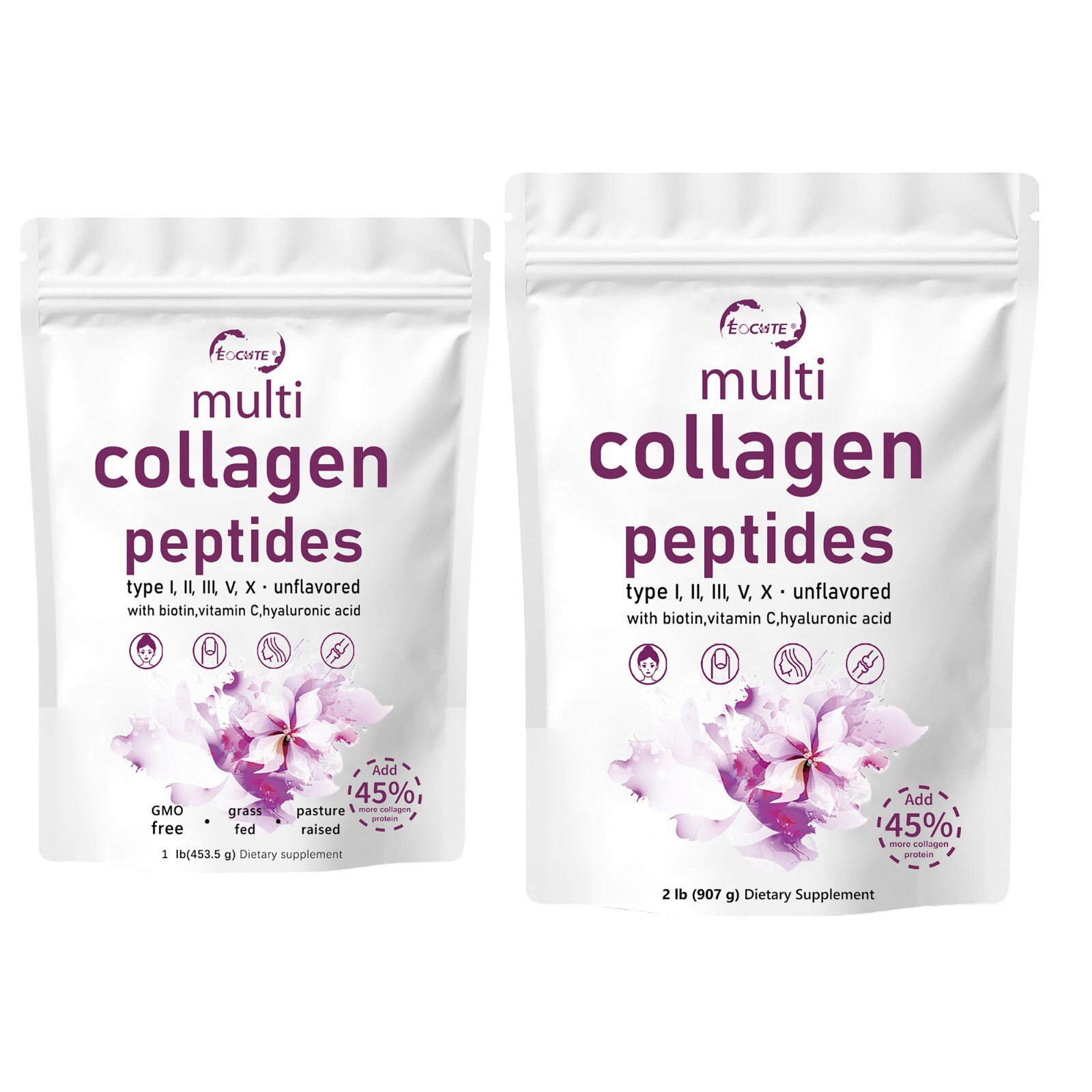 Multi Collagen Peptides Powder-Hydrolyzed Protein Peptides (Type l,l,ll,v,X) US