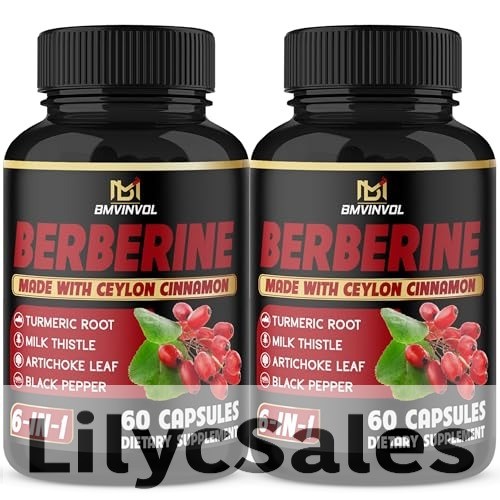 (2 Packs) Berberine Supplement Plus Ceylon Cinnamon 120ct