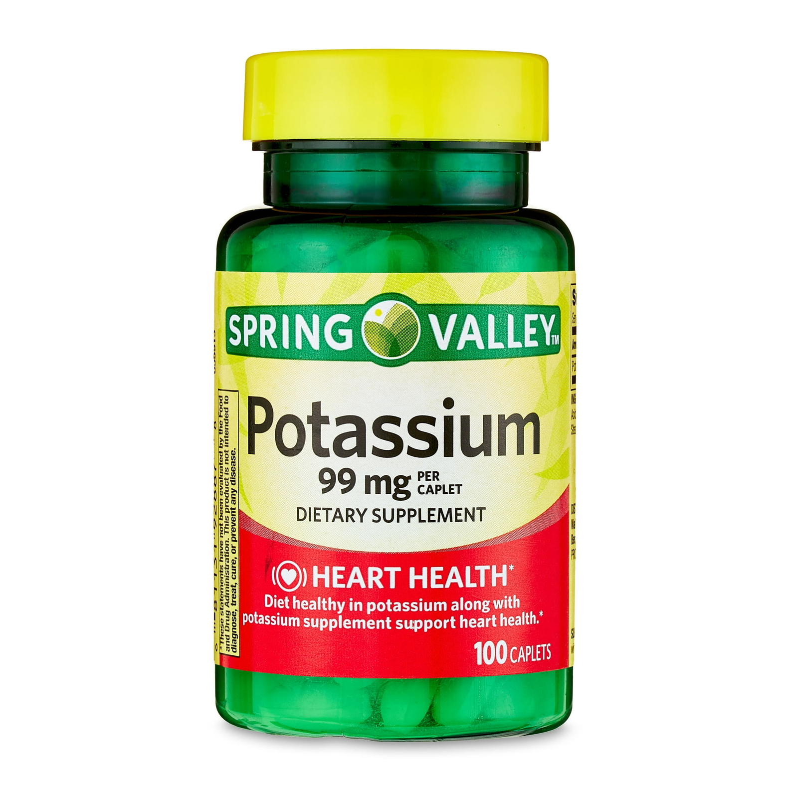 Spring Valley Potassium 99 mg Dietary Supplement 100 Caplets