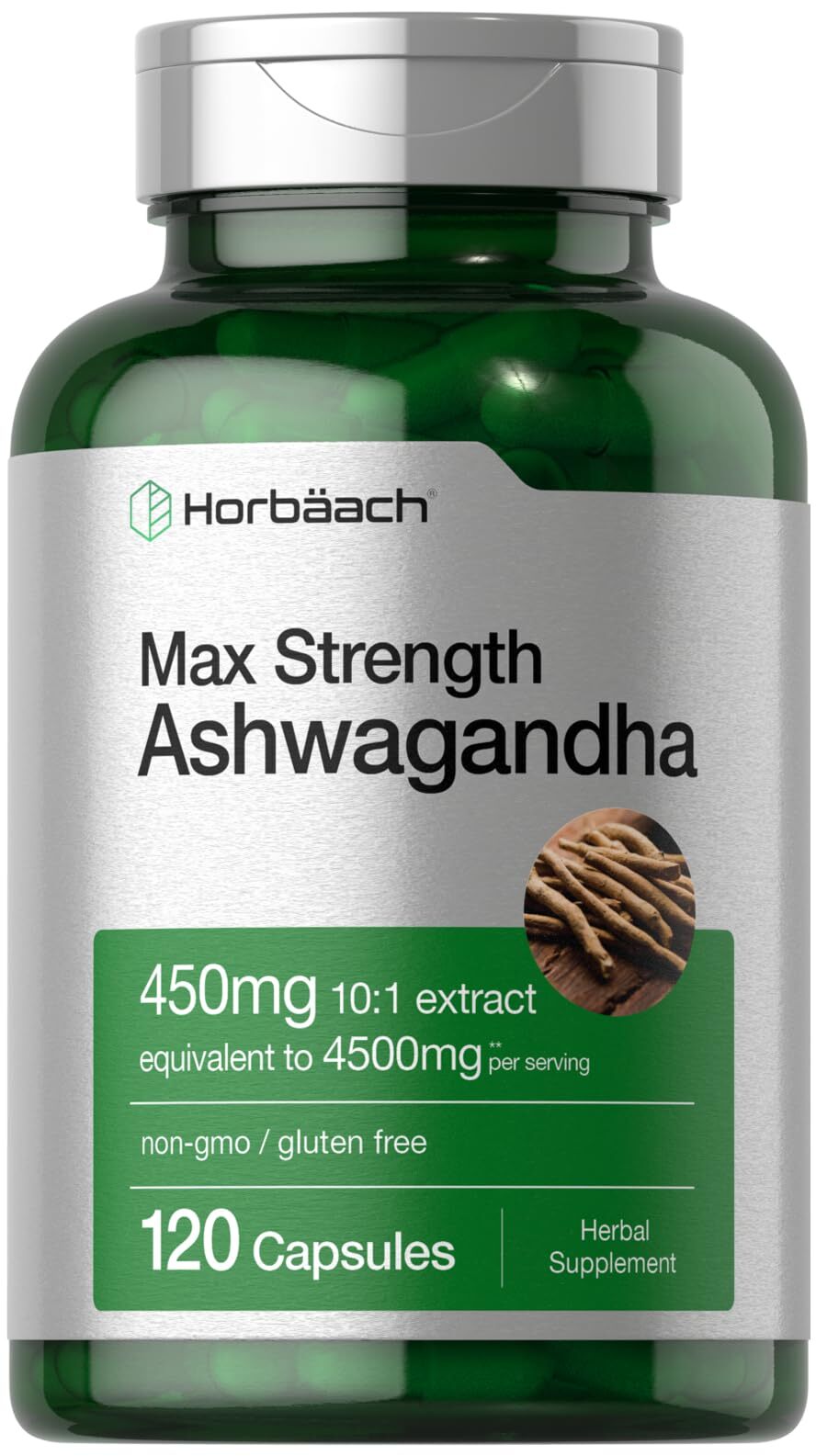 Ashwagandha Capsules | 4500 mg | 120 Count | by Horbaach