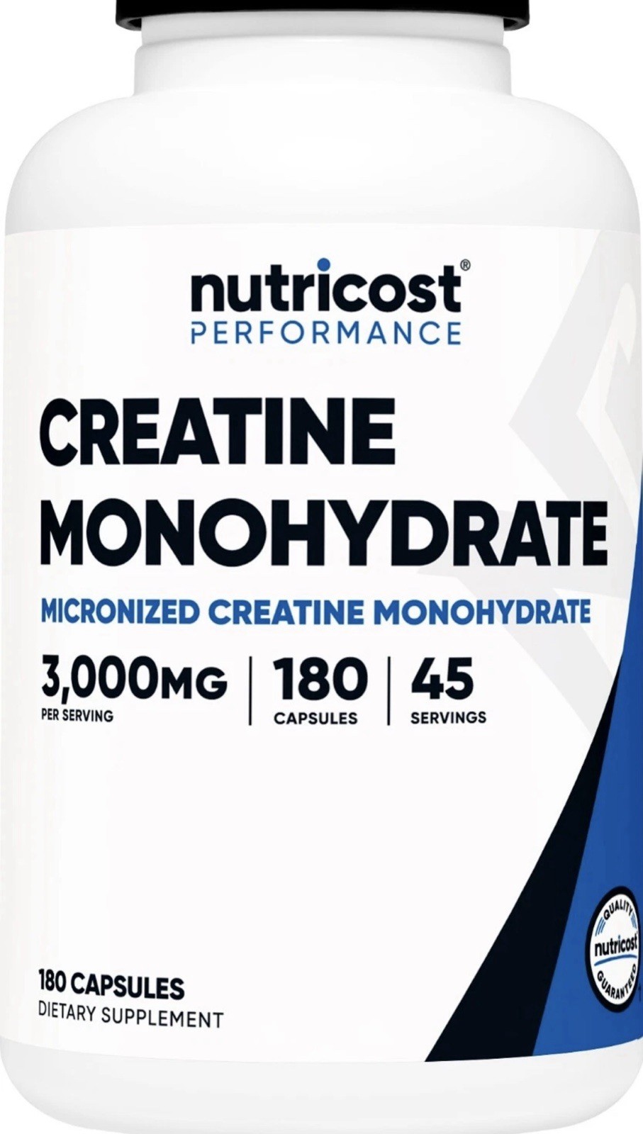Nutricost Creatine Monohydrate 3,000mg, 180 Capsules (750mg Per Capsule)