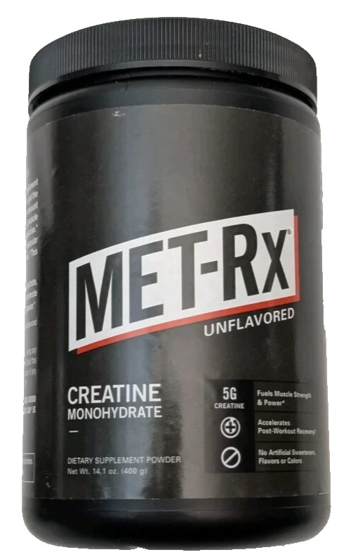 Met RX Creatine Monohydrate Powder Supplement Unflavored 14.1 oz  *EXP 06/2025*