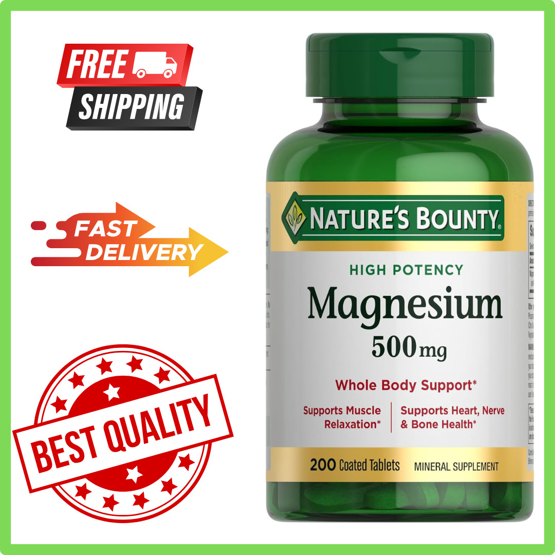 Magnesium, Bone and Muscle Health, Whole Body Support, Tablets,500 Mg,200 Ct-USA