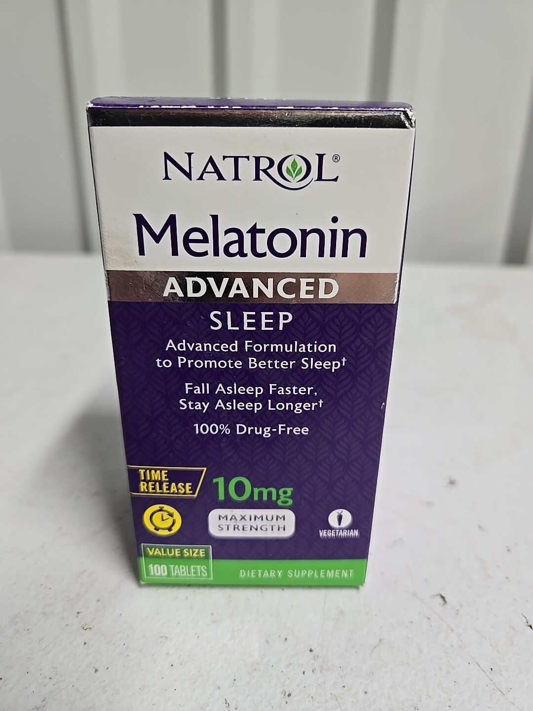 Natrol Sleep Advanced Melatonin Time Release – 10 mg – 100 tablets – Exp 08/25