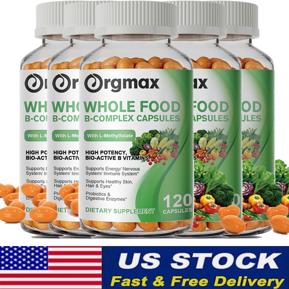 Vitamin B Complex 120-600 Capsules  B Vitamin, Boost Immune, Energy, Metabolism