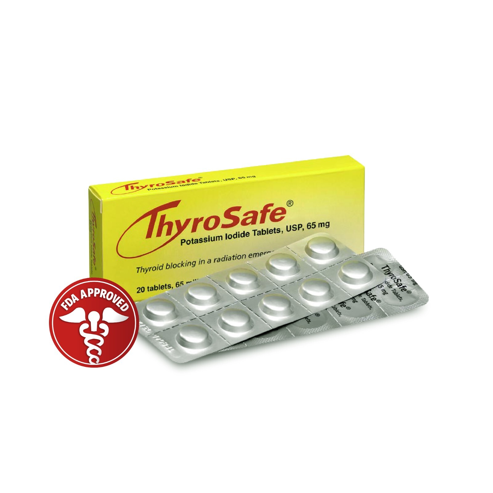 ThyroSafe 65mg Potassium Iodide Tablets (20 Pack)
