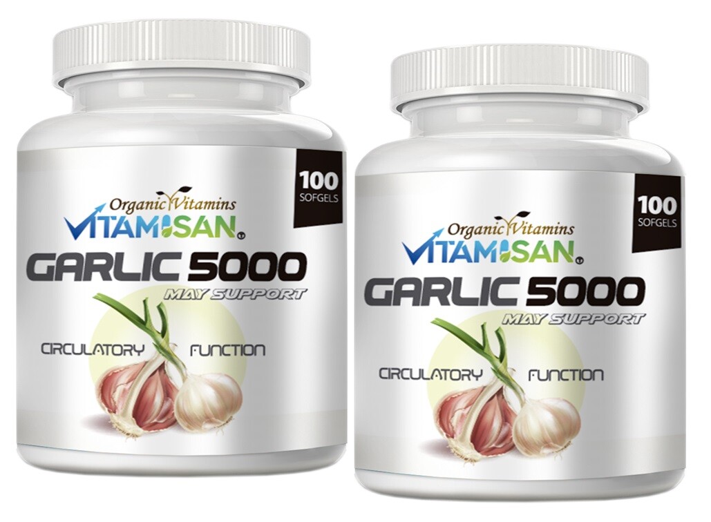 GARLIC EXTRACT 5000 Supplement Pills For Heart Cholesterol High Blood Health 200