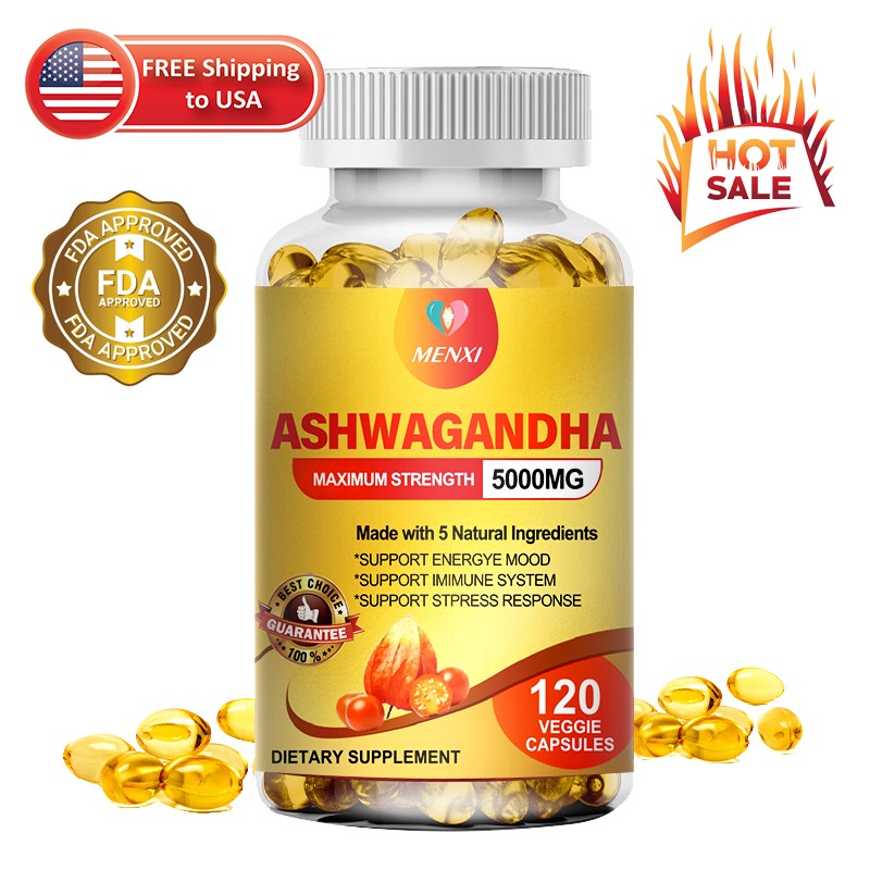 Organic Ashwagandha Capsules High Quality Dietary Supplement,120 Veg Softgels