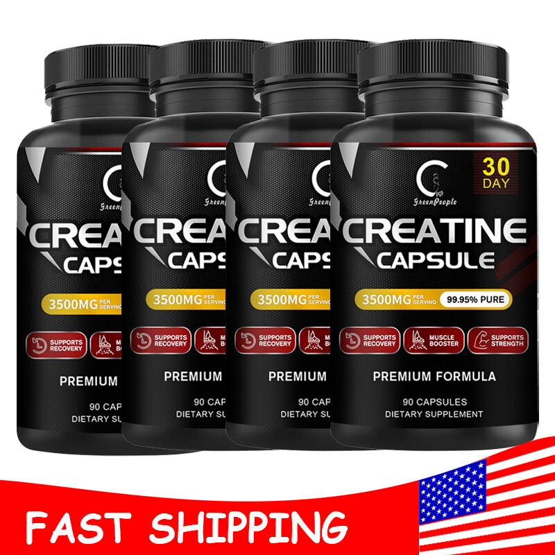 3500mg Creatine Monohydrate Capsules – Bodybuilding Muscle Growth – 90 Pills