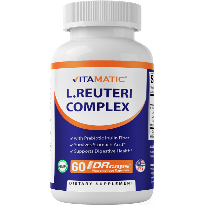 Vitamatic Lactobacillus Reuteri Complex – 22 Billion per DR Capsule – 60 Count