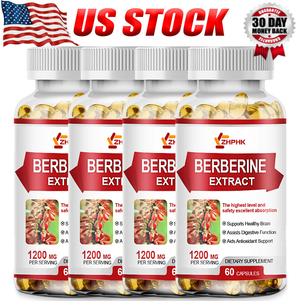 Berberine Capsules 1200mg High Potency Anti-inflammatory Blood Sugar Balance