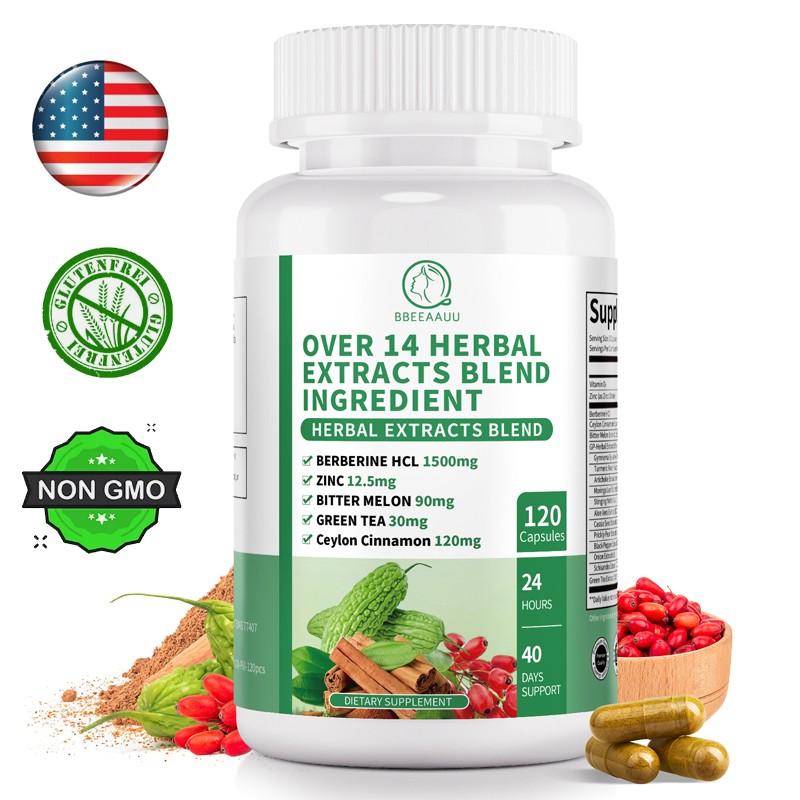 Premium Berberine 1500mg with Ceylon Cinnamon 120 Caps Heart Health & Immune