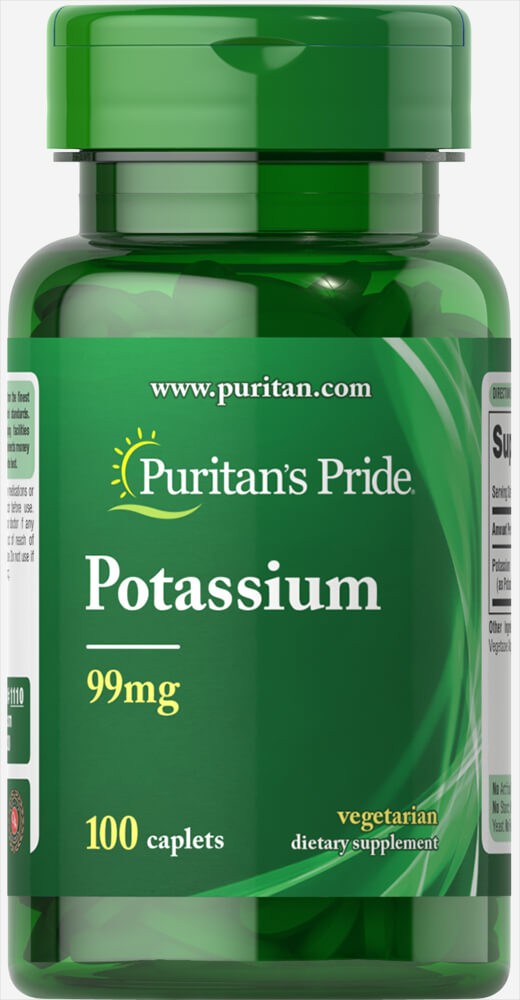 Puritan’s Pride Potassium 99 mg – 100 Caplets