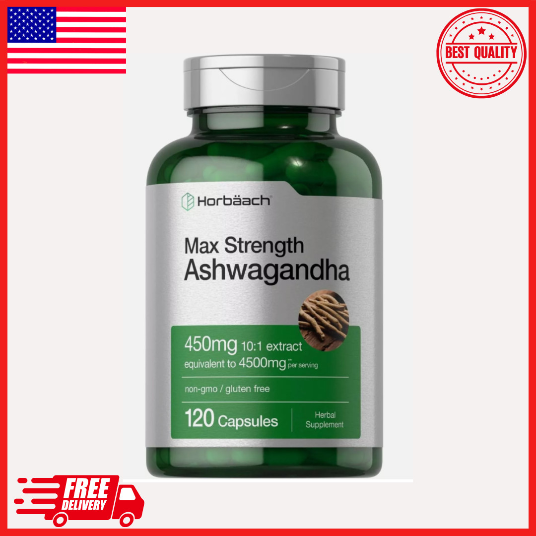 Ashwagandha Capsules | 4500 mg | 120 Count | by Horbaach 