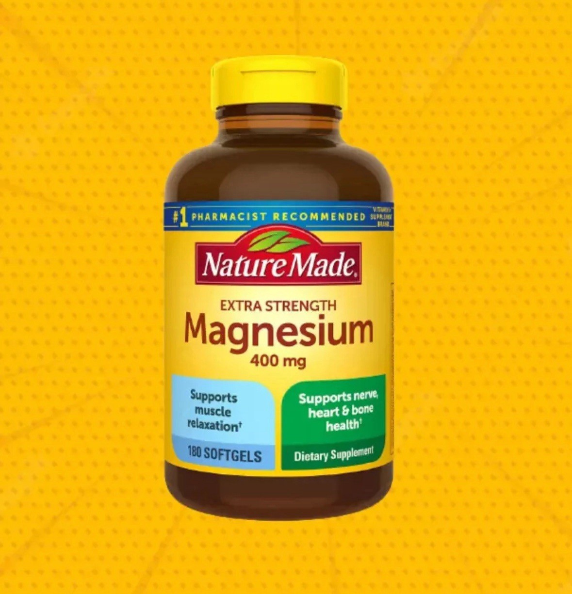 Nature Made Extra Strength Magnesium 400 mg, 180 Softgels