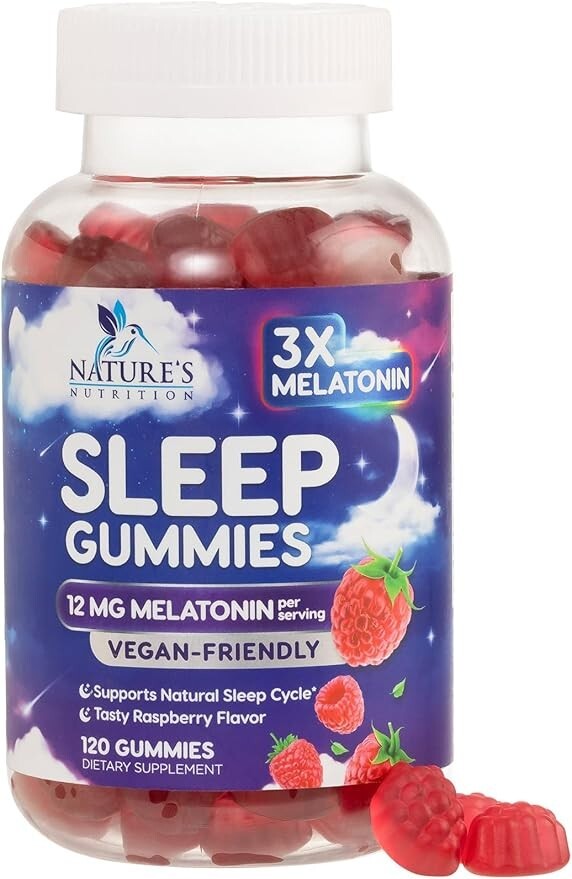 Sleep Gummies with Melatonin – Extra Strength Sleep Gummy, 12 mg Melatonin Adult