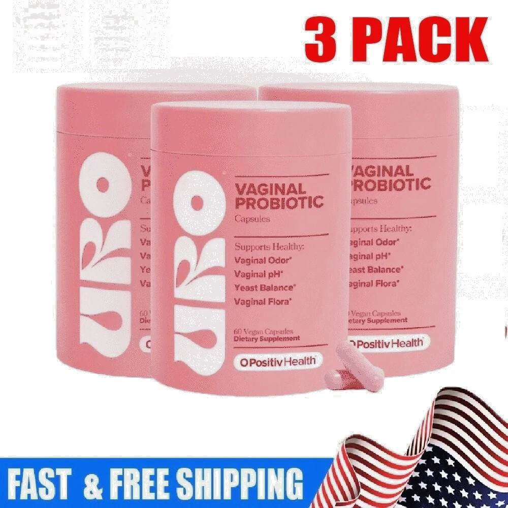URO O Positiv Vaginal Probiotics for Women pH Balance with Prebiotics 180 3 PACK