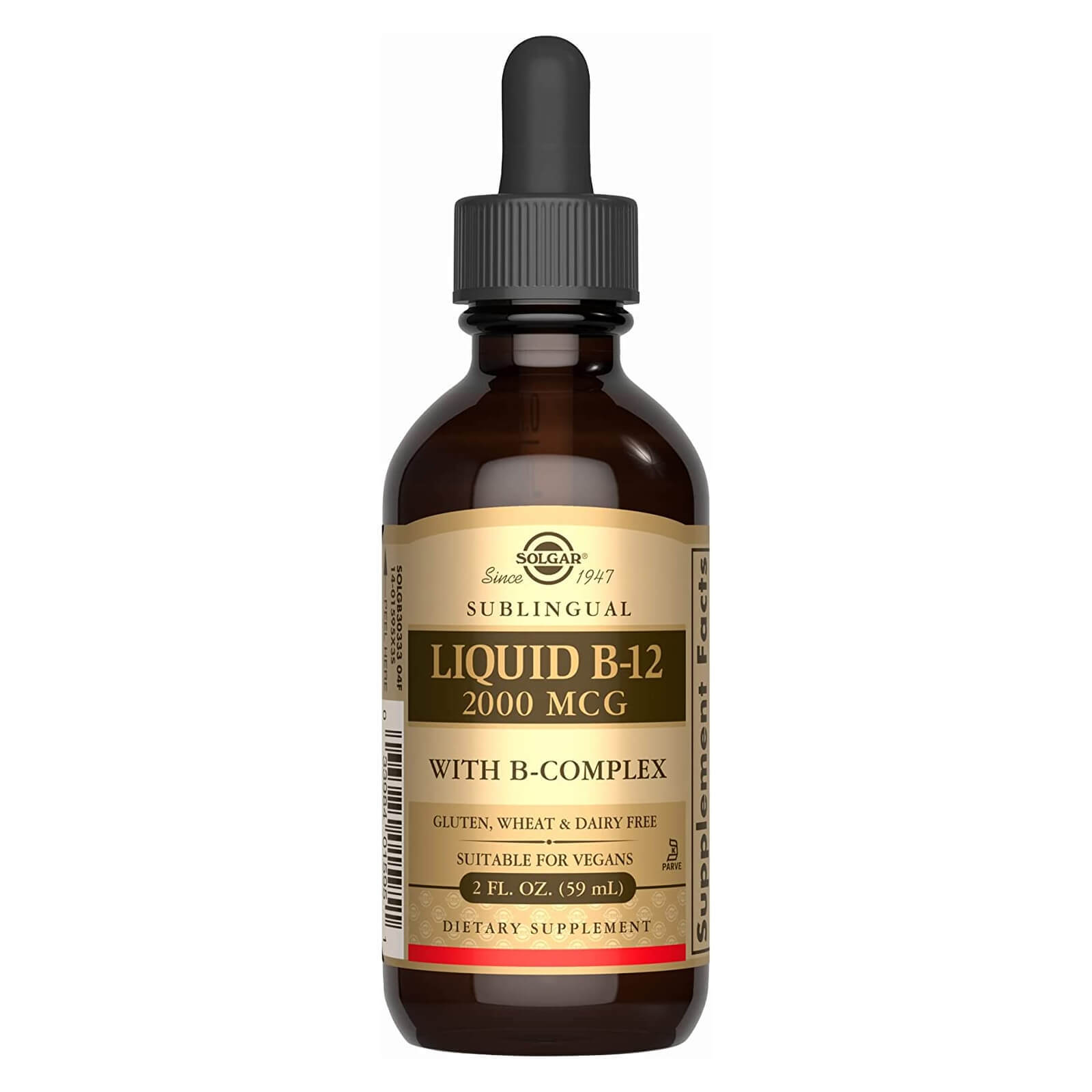 Solgar Sublingual B-12 2000 mcg with B-Complex 2 oz Liquid