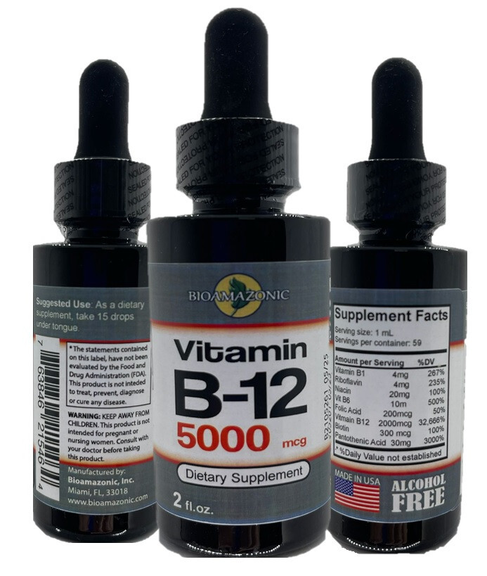 Extra Strength Vitamin B12 Sublingual Liquid Drops Methylcobalamin B 12 2fl oz