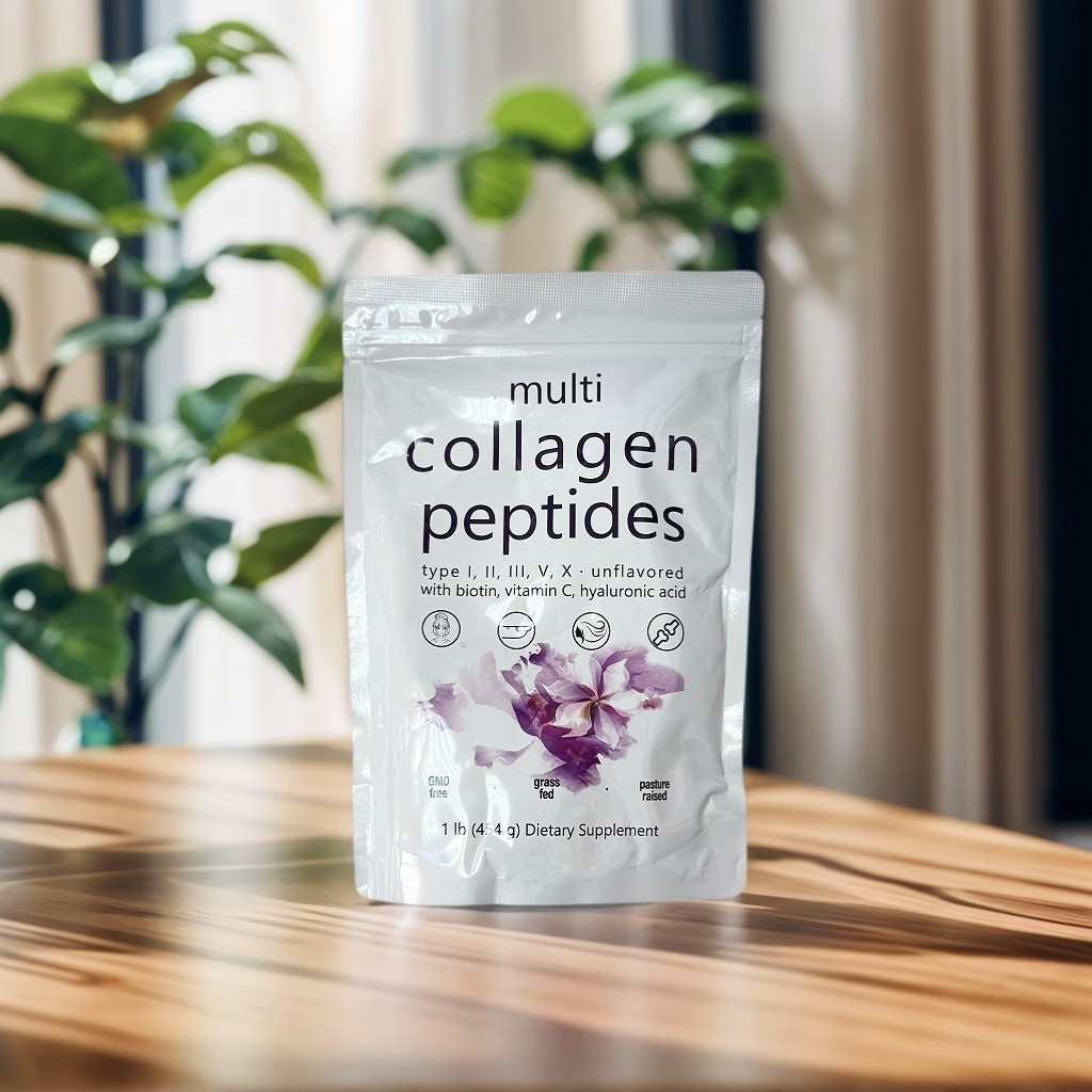 Multi Collagen Peptides Powder 1 lb Hydrolyzed Protein Peptide Type I,II,III,V,X