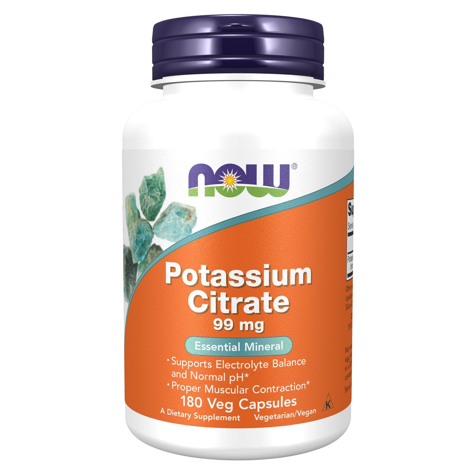 NOW FOODS Potassium Citrate 99 mg 180 Veg Capsules