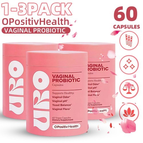 3 PACK URO O Positiv Vaginal Probiotics FOR Women pH BalanceW/ Prebiotics 60 Cts
