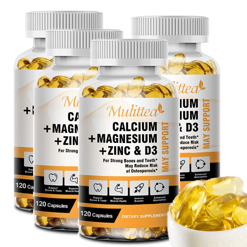 Calcium Magnesium Zinc Plus Vitamin D3 Support Bone Musle Nerve Immune Health